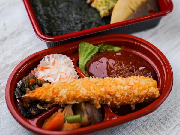 大エビフライ・ハンバーグ海苔弁当
