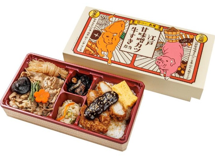 【駅弁】江戸甘味噌カツ牛すき弁当