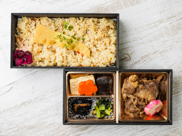 黒毛和牛すき焼き弁当（肉増量）（筍の炊き込み）