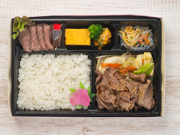 焼肉とローストビーフ弁当