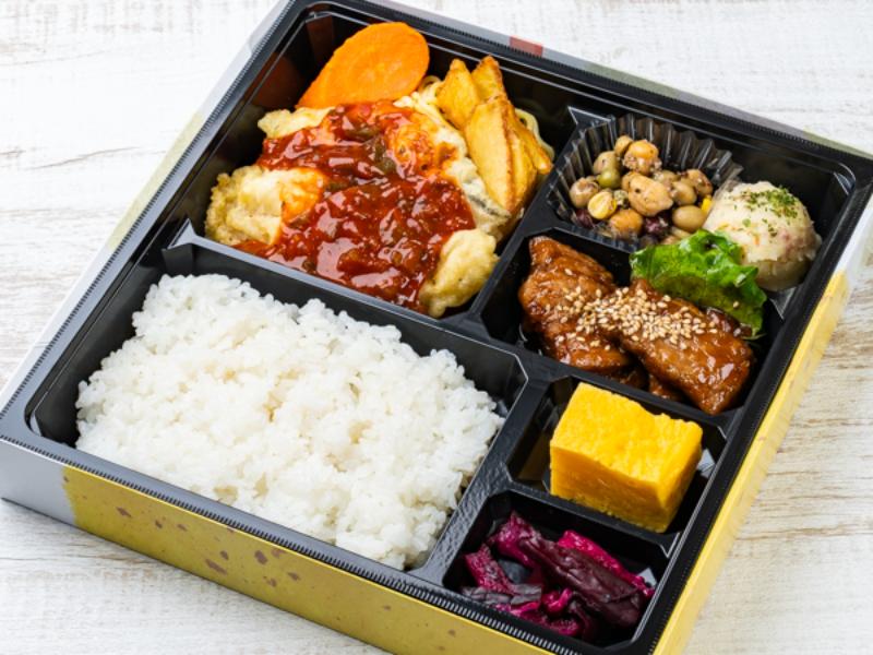 白身魚のフリッターサルサソース 贅沢弁当