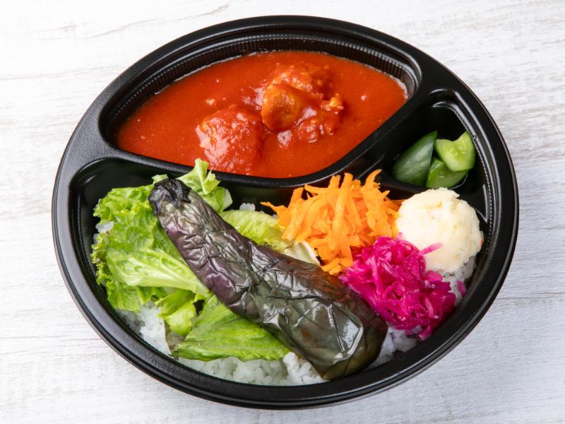 国産鶏もも＆自家製ミートボールのトマト煮と5種の彩り副菜弁当