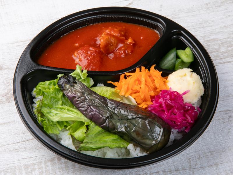 国産鶏もも＆自家製ミートボールのトマト煮と5種の彩り副菜弁当