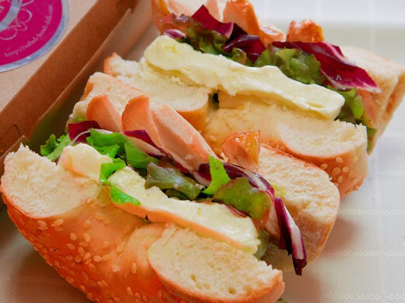 Ｎ．Ｙ．ベーグルサンドイッチ！男性向け！ボリュームスモークチキン＆クリームチーズ＆トマト