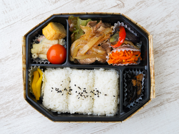 俵おにぎり＆豚肩ロース生姜焼き弁当