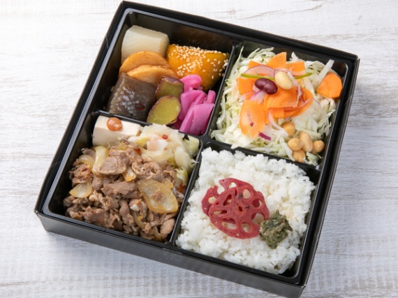 農園弁当　豚肉の生姜焼き