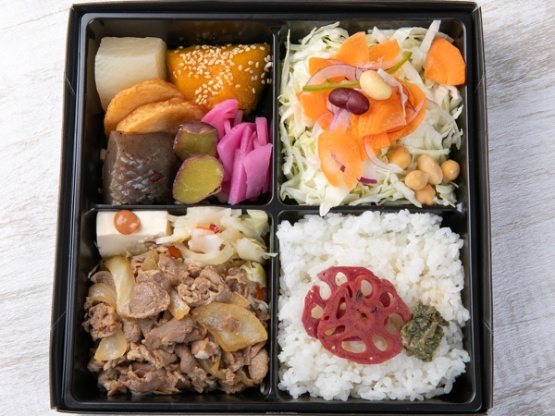 農園弁当　豚肉の生姜焼き