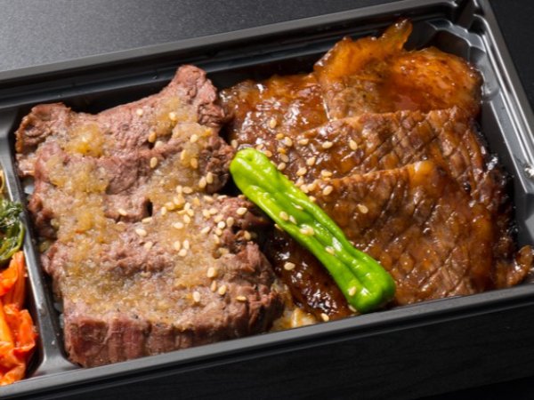 炭火焼牛ハラミ＆黒毛和牛カルビ重