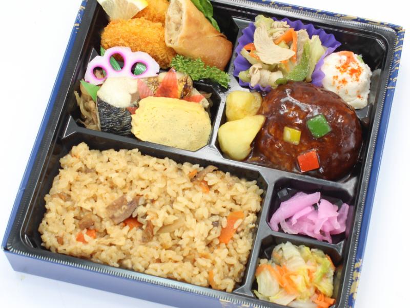 Ｎｏ．124 ハンバーグと焼き魚弁当