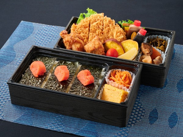 博多明太のり弁と唐揚げ＆とんかつ二段御膳