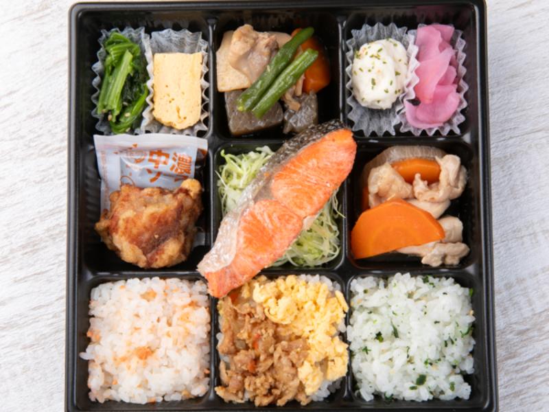 【贅沢9マス】鮭＆唐揚げ＆鶏大根