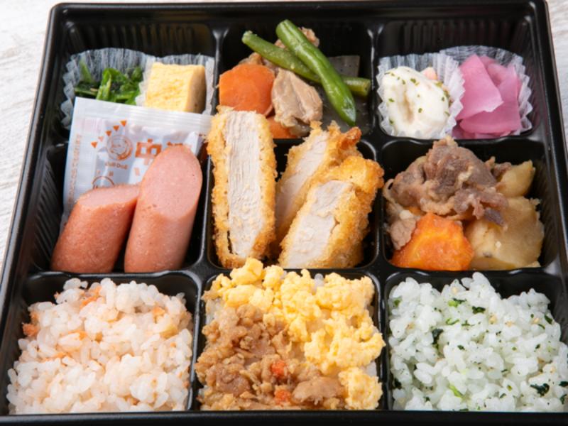 【贅沢9マス】ヒレカツ＆ソーセージ＆肉じゃが