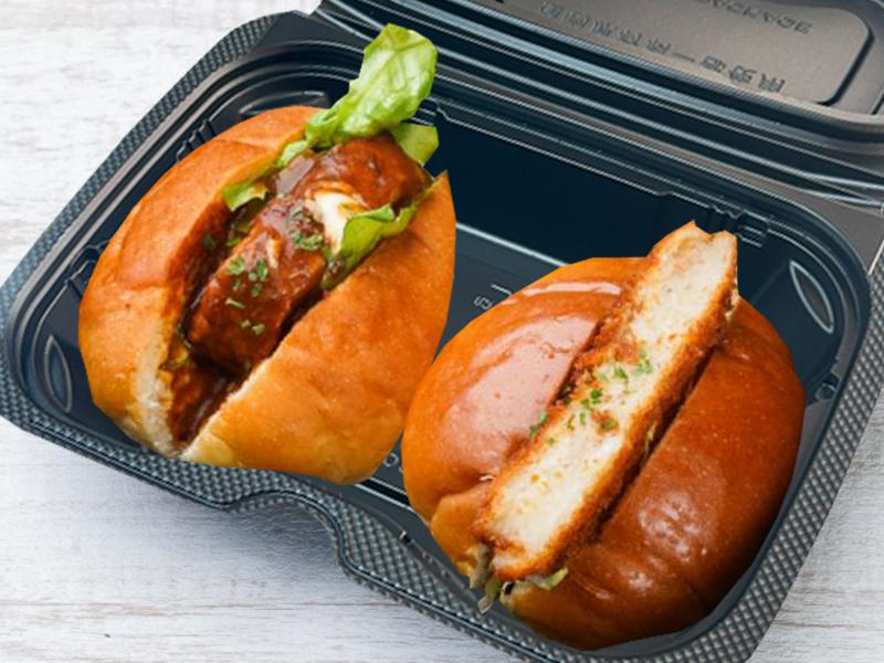 ハンバーグ＆コロッケのロールパンボックス