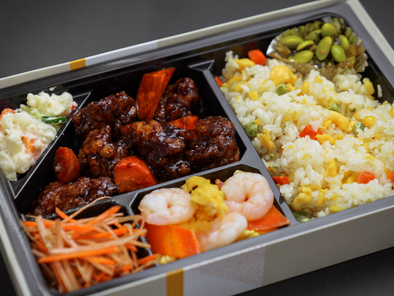 本場黒酢酢豚＆海老卵炒め御膳