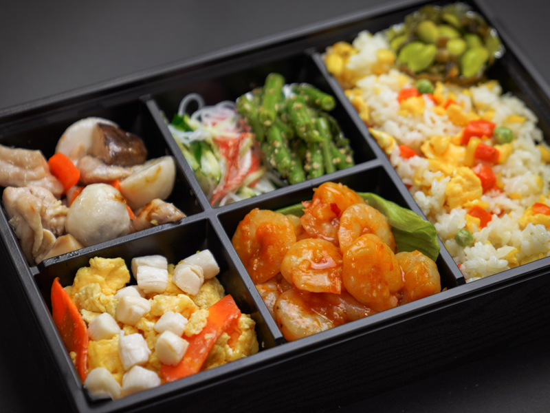 海老のチリソース＆中華風うま煮御膳