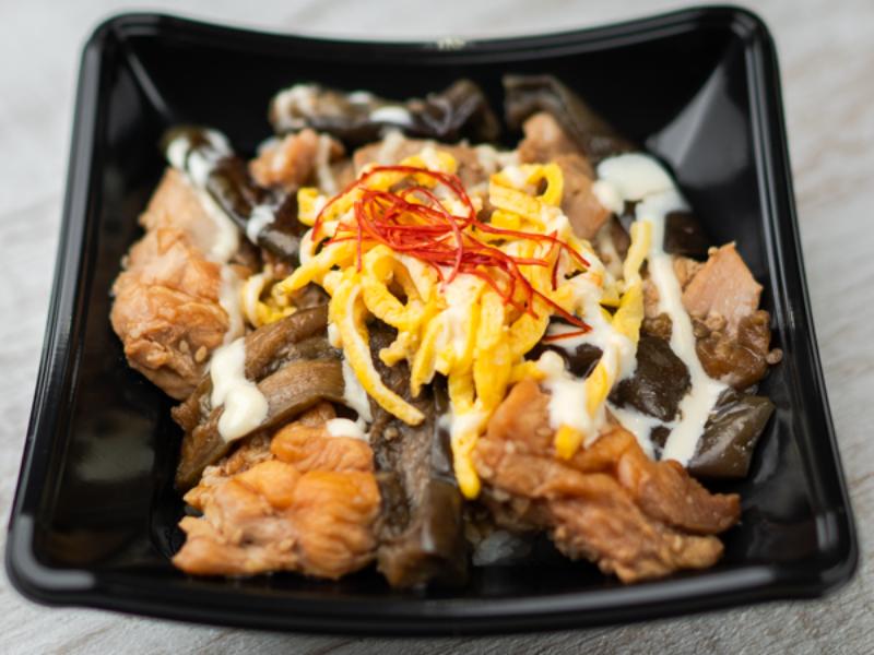 焼き鳥マヨ茄子丼