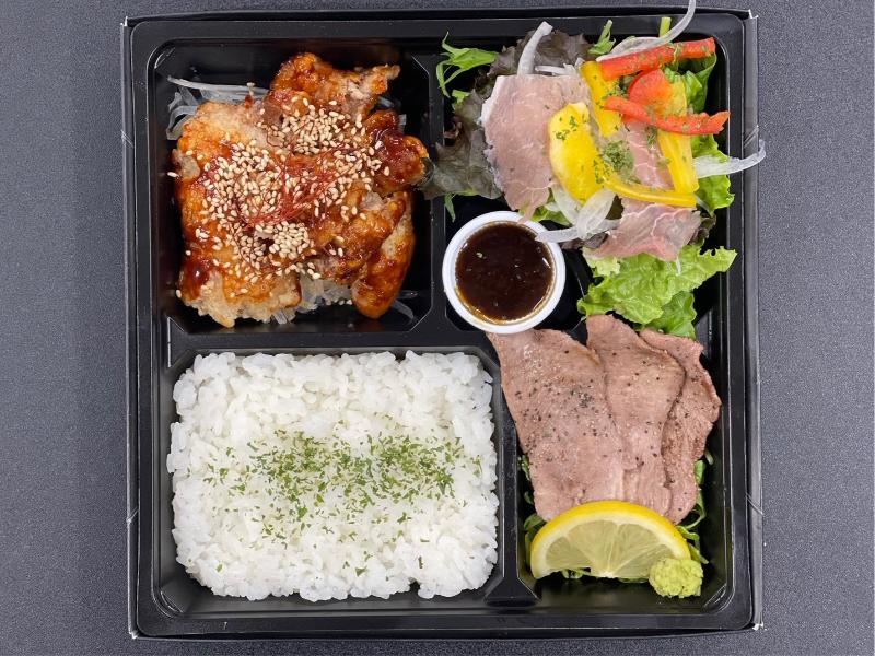 牛タンステーキ＆生ハムサラダ＆ヤンニョムチキン