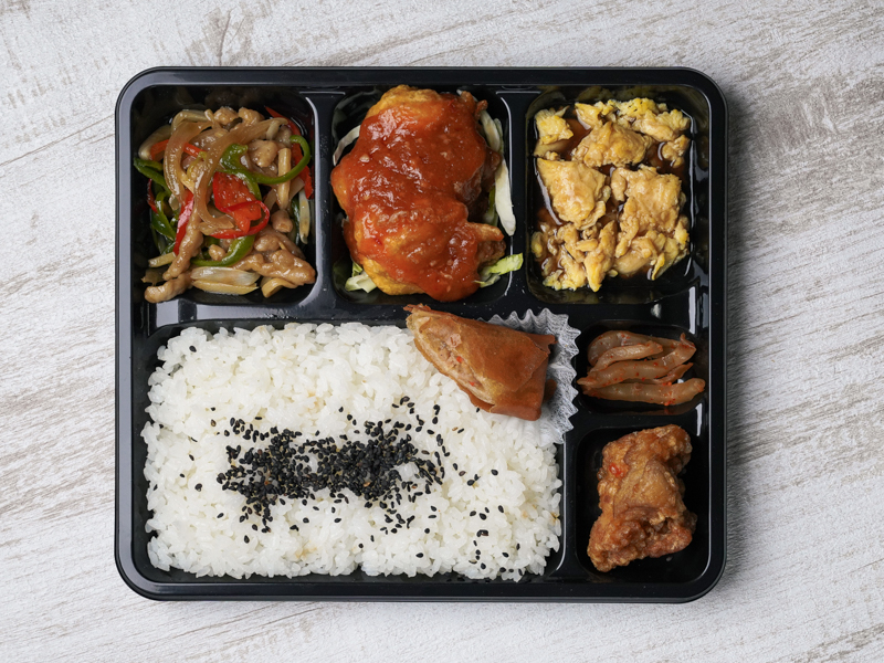 福三昧（点心付き）～エビチリ・チンジャオ・玉子餡～