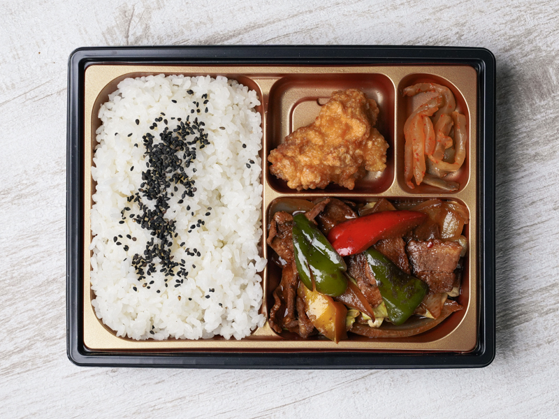彩り回鍋肉の中華弁当