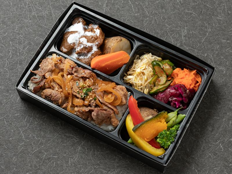 黒毛和牛＆牛ロースの焼肉と牛タンシチュー弁当