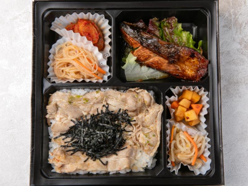 【肉×魚】豚バラネギ塩ダレ＆鮭タレ焼き