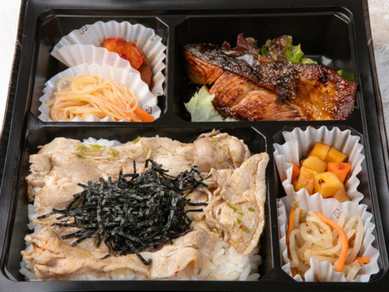 【肉×魚】豚バラネギ塩ダレ＆鮭タレ焼き