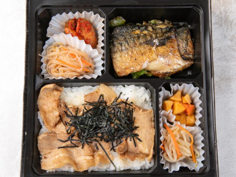 【肉×魚】豚バラの和風ダレ焼肉&鯖塩焼き