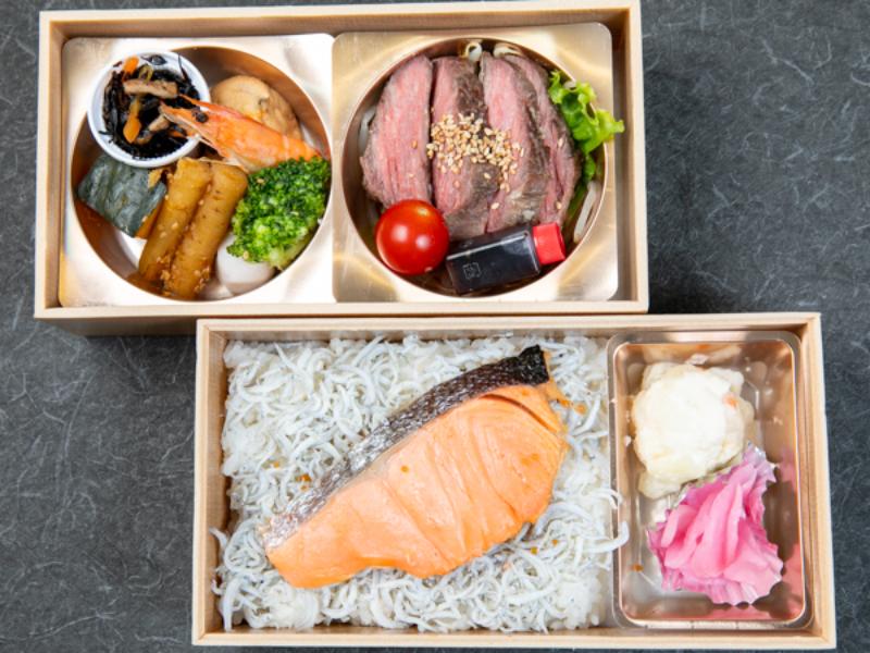 【ステーキ付き】シラスと焼鮭の和御膳