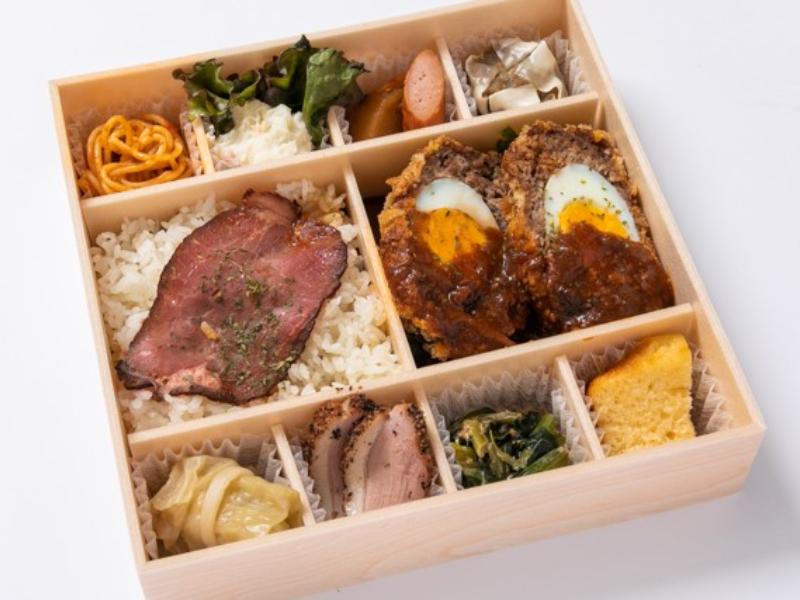自家製ローストビーフ＆スコッチエッグ弁当