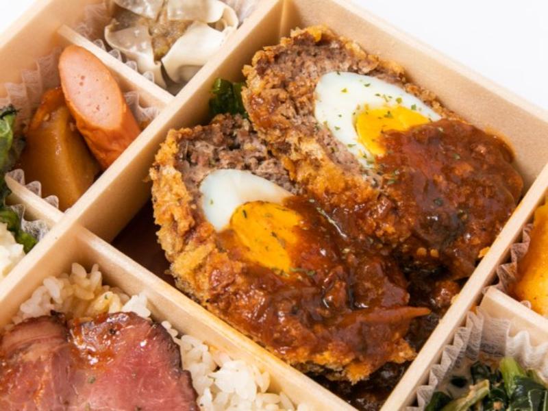 自家製ローストビーフ＆スコッチエッグ弁当