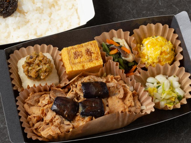 二段折箱弁当 豚の味噌焼き