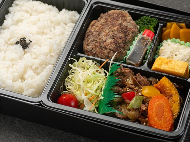 【贅沢ダブルメイン】黒毛和牛ハンバーグと佐賀牛焼肉弁当