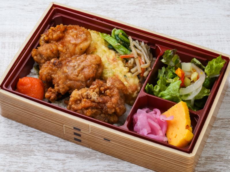 若鶏のから揚げ海苔重