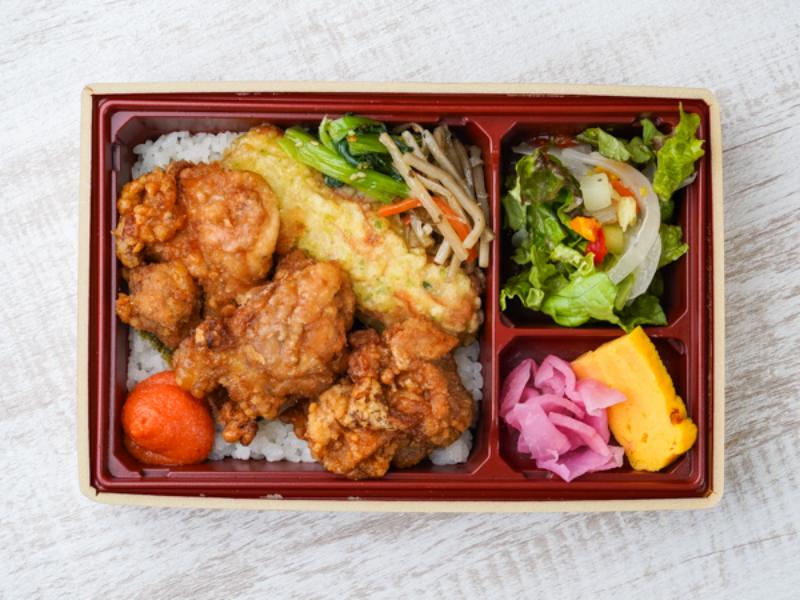 若鶏のから揚げ海苔重