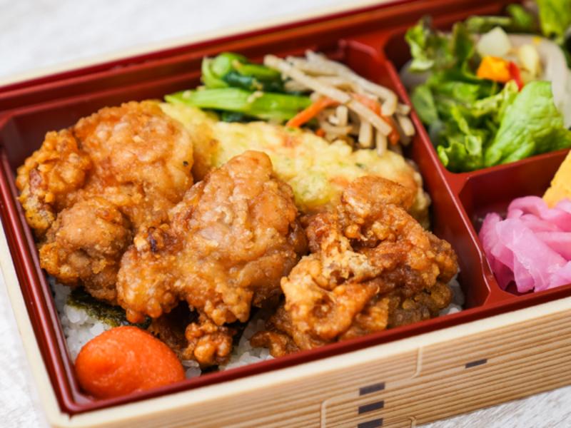 若鶏のから揚げ海苔重