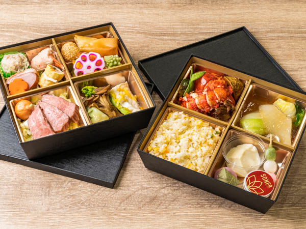 【5日前締切り】旬のコース御膳 2段8升（和牛、鮑、フカヒレ姿煮込み、鮮魚）