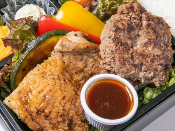 和牛ハンバーグ&若鶏のグリル