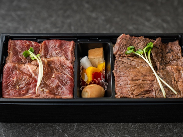 特選 炭火焼ローストビーフ＆ハラミステーキ重