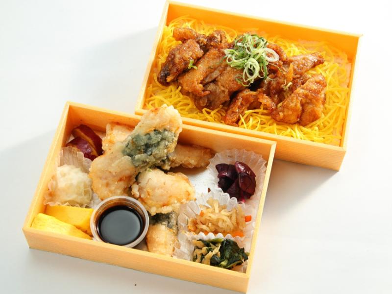 梅しそ竜田揚げの満腹弁当