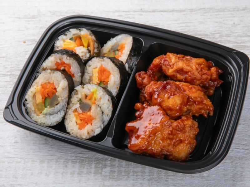 ヤンニョムチキン＆キンパセット