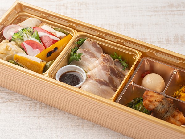 グリル野菜とローストポーク弁当