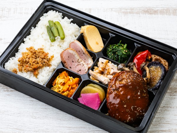 幕ノ内（特）プレミアム牛バーグ赤ワインソース