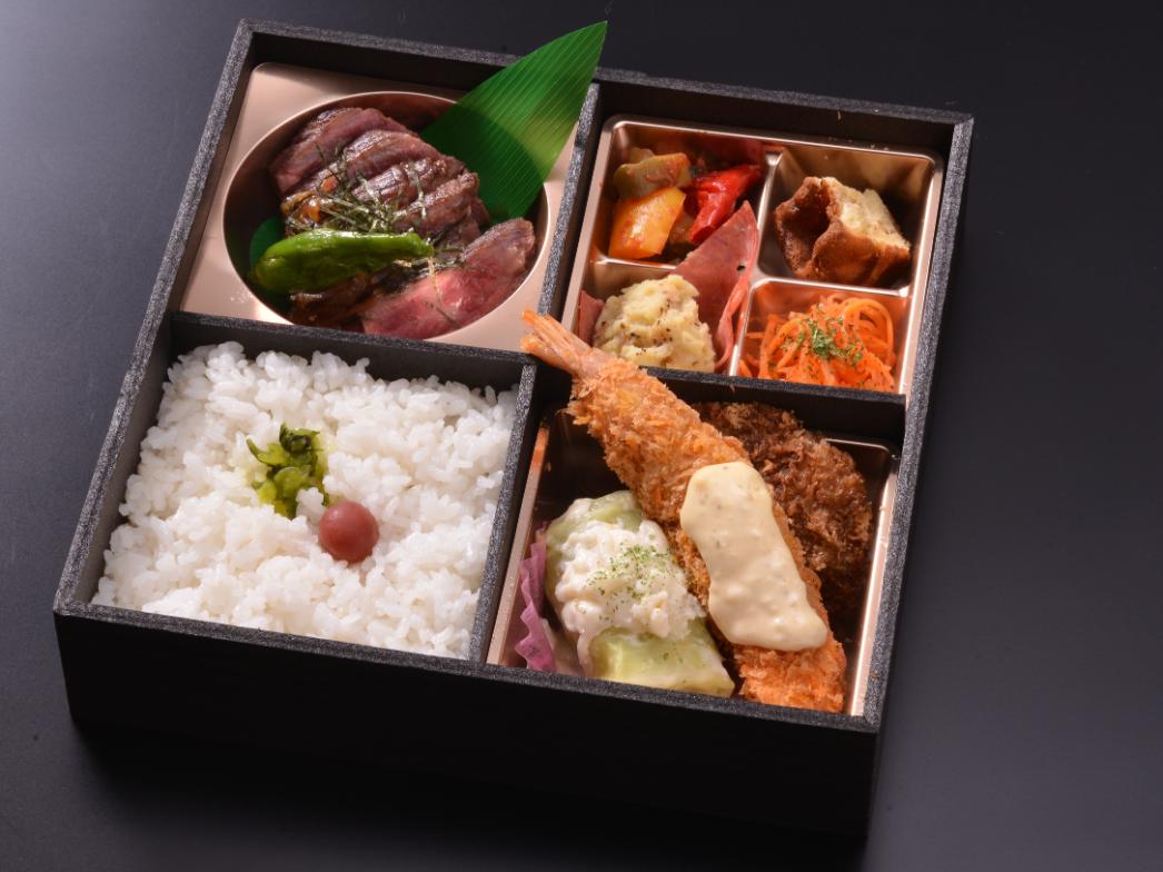 和牛ステーキ＆ミックスフライ弁当