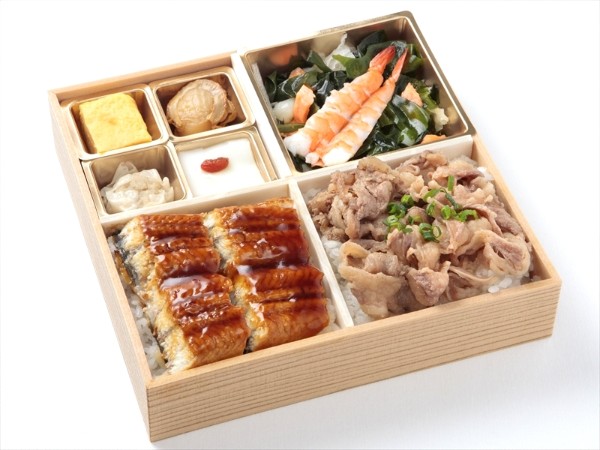 うなぎと牛すき丼弁当