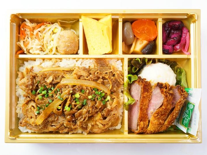 カルビと牛カツ御膳