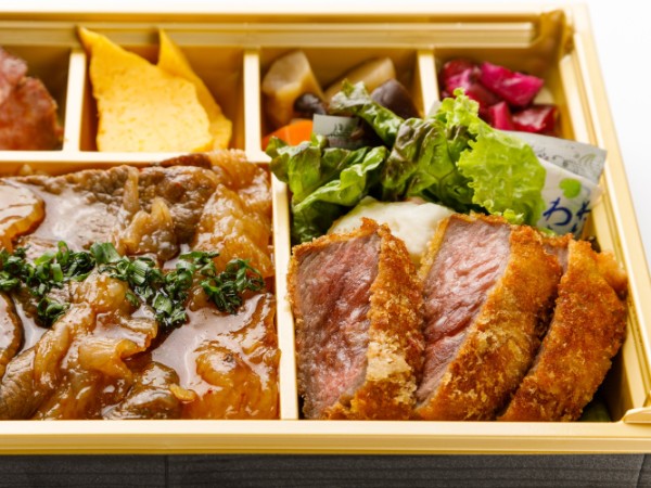 【特上】和牛カルビと牛かつ御膳