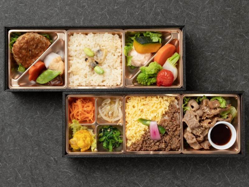 厳選牛カルビ焼肉＆ハンバーグ二段御膳