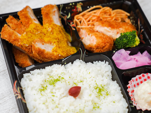 チキンカツハニーマスタードソース＆クリームコロッケ弁当