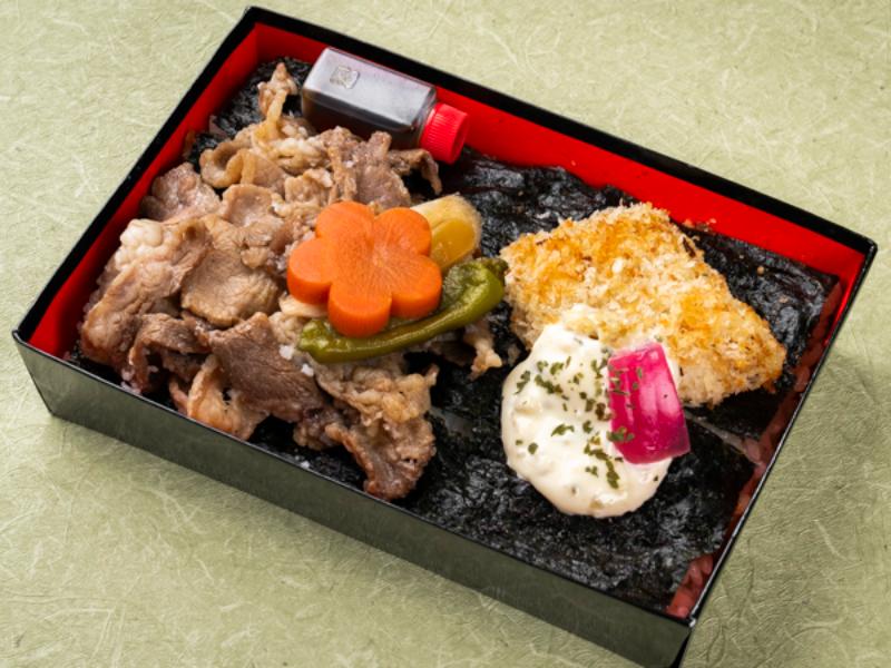 厳選牛すき焼きと白身魚のフライ特製海苔弁当（～1月7日まで納品不可）
