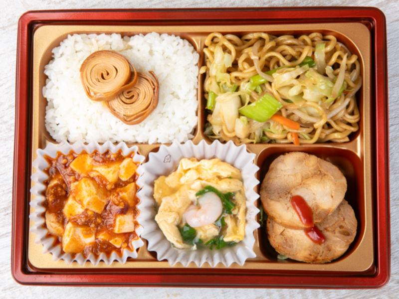 【お手頃】秘伝鶏チャーシュー・エビ玉炒め・麻婆豆腐